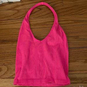 Urban Outfitters Size Small Hot Pink Halter Crop top.